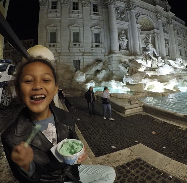 trevi fountain gelato